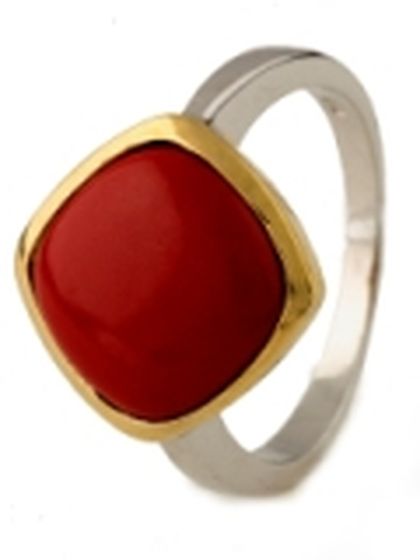 Серебряное кольцо с кораллом