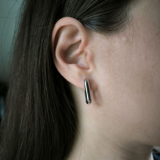 Серебряные серьги без камней